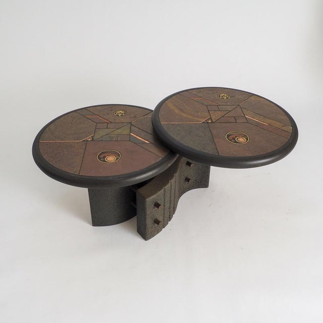 Brown Two-Tier Modular Brutalist Coffee Table by Paul Kingma, 1980s For Sale - Image 8 of 18