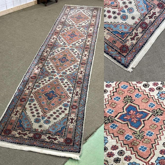 Handmade Iranian wool rug - 3m30x70cm.