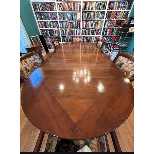 Beautiful French "Richelieu Art & Meubles de France" Dining Room Table and Chairs. Imported to a prominent Lafayette...