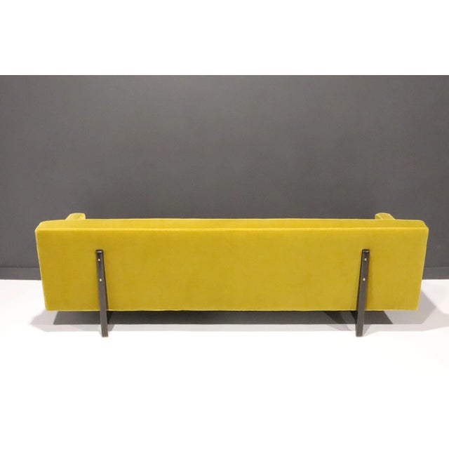 Mid-Century Modern Edward Wormley for Dunbar Bracket Back Sofa in Mohair For Sale - Image 3 of 8