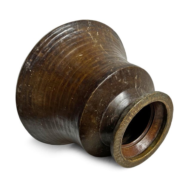 Antique Bronze Rambagh Palace Pot For Sale - Image 4 of 7