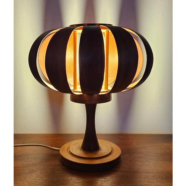 Mid-Century Veneer Table Lamp, Denmark, 1960s For Sale - Image 13 of 18