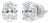 14K White Gold 1.00 Cttw Lab Grown Oval Solitaire Diamond Stud Earrings (F-G Color, VS2-SI1 Clarity) For Sale