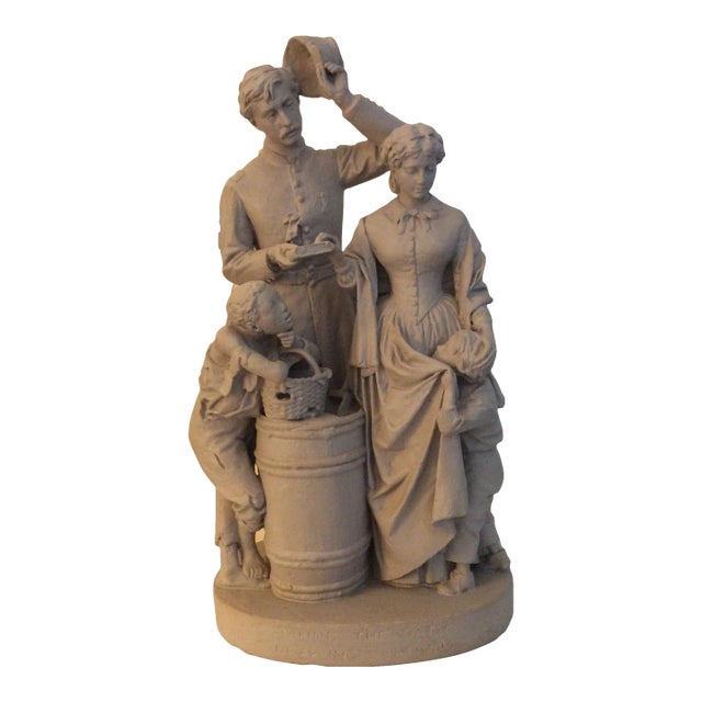 Late 19th Century Figurative Family Plaster Sculpture For Sale