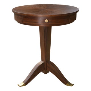 Art Deco Side Table in Wood and Bronze by Maurice Rinck, 1930s For Sale