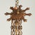 Antique Italian Gilt Metal and Painted Wood Chandelier For Sale - Image 4 of 11
