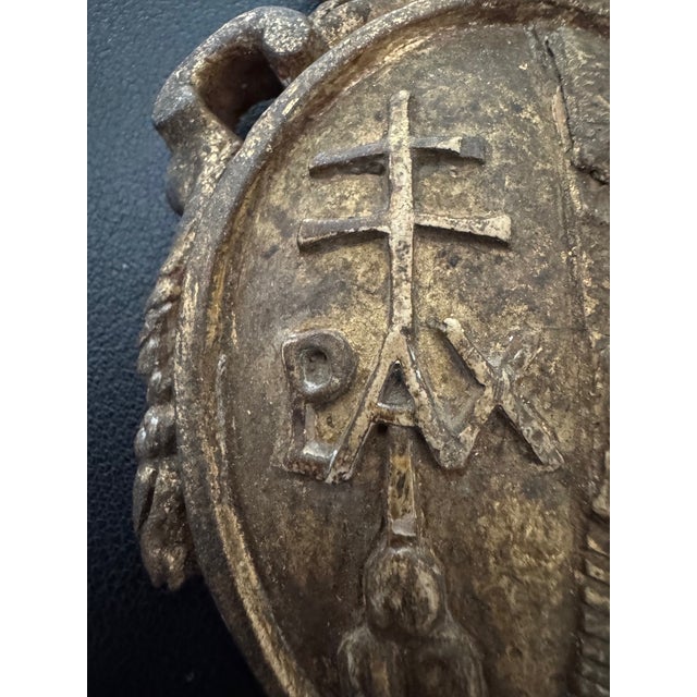 Antique Carved Wood Papal Coat of Arms of Pope Pius VII — Gilded, C. 1800 For Sale - Image 4 of 6
