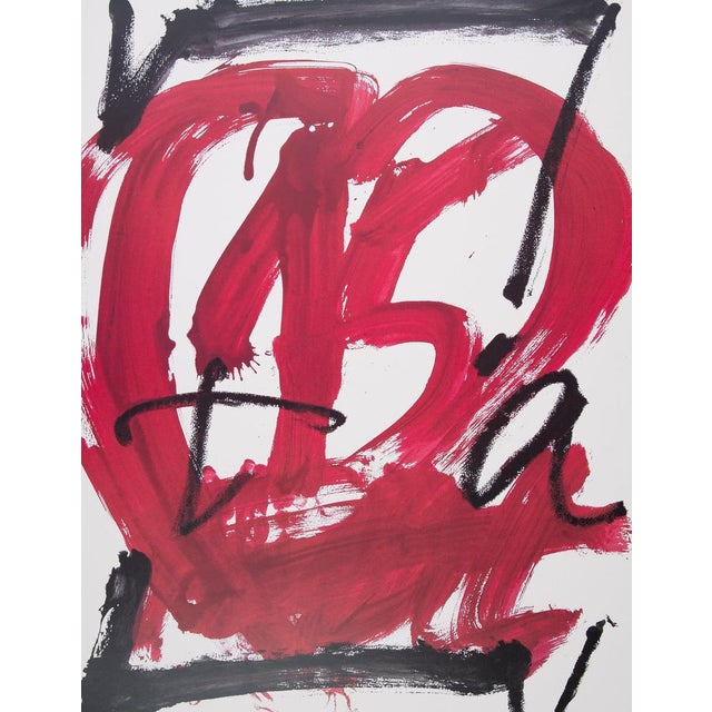 Antoni TAPIES (1923-2012) 15th Anniversary of the Foundation Original color poster Signed in the plate On poster paper, 56...