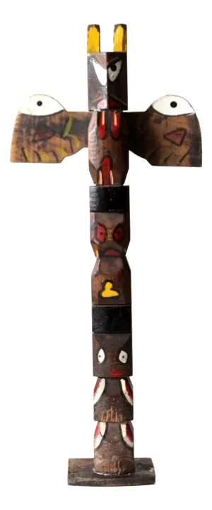 Vintage Wood Souvenir Totem Pole