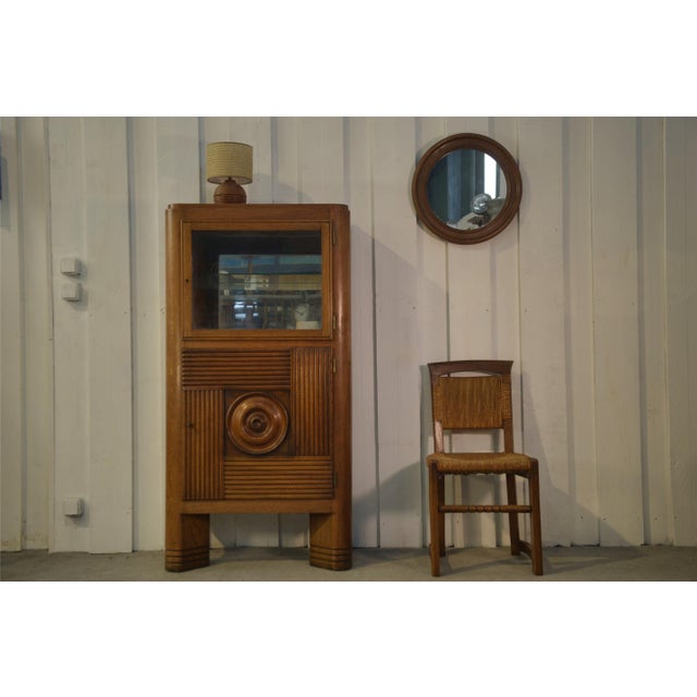 Vintage Oak Display Cabinet by Charles Dudouyt, 1950s, in Very Good conditions. Designed 1950 to 1959 This piece is...