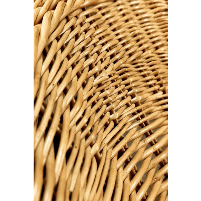 Vintage Italian Modern Boho Rattan Spherical Bowl Chair, 1950s For Sale - Image 4 of 18