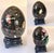 Vintage Chinese Cloisonné Enamel Floral Eggs W/Black Stands Set of 4 For Sale - Image 13 of 14