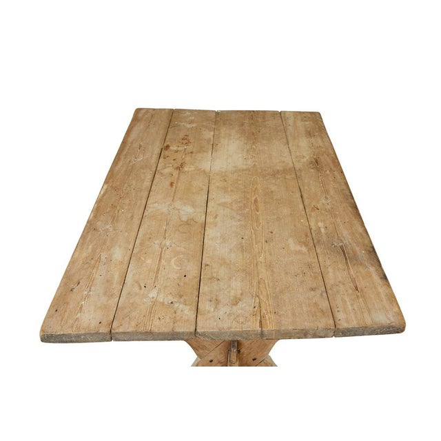 Light Yellow Antique Swedish Pine Kitchen Table, 1840 For Sale - Image 8 of 12