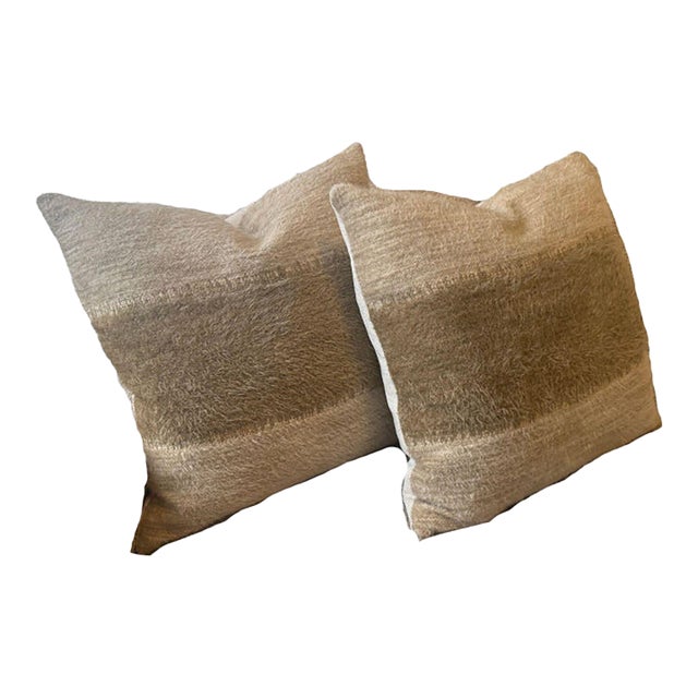 Pair of Striped Throw Pillows For Sale