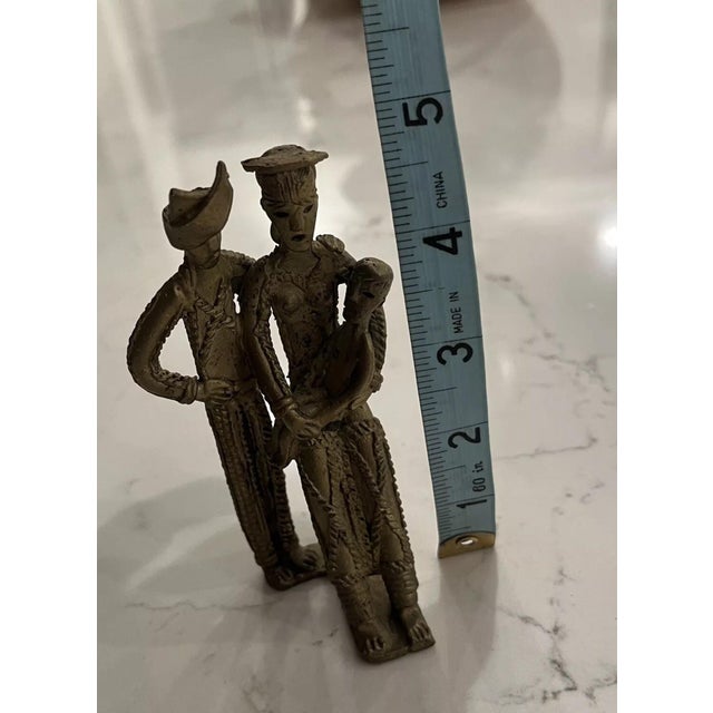 Vintage Bronze Tribal Sculpture Statue of Family For Sale In Dallas - Image 6 of 7