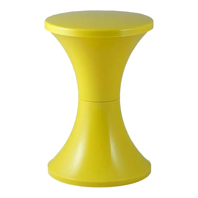 Tam Tam Tulip Stool Vintage Space Age by Henry Massonnet Curry Yellow Atomic Made in France For Sale