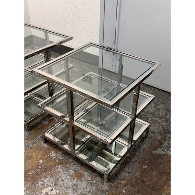 Metal Williams-Sonoma Tribeca Side Tables, Pair For Sale - Image 7 of 12