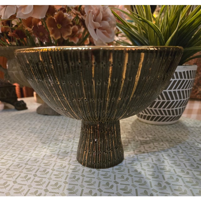 Vintage Aldo Loni Raymor Pedestal Bowl/Vase For Sale - Image 9 of 9