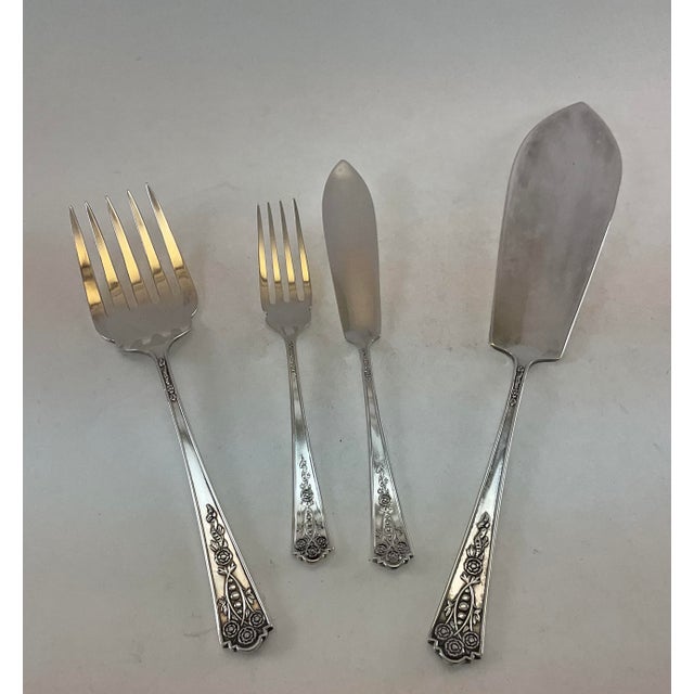 "Flatware Fish Set Royal York, Comprising 12 Pair Fish Eaters & 1 Pair Fish Servers (26 Pieces) with a Cuvette Pattern Du...