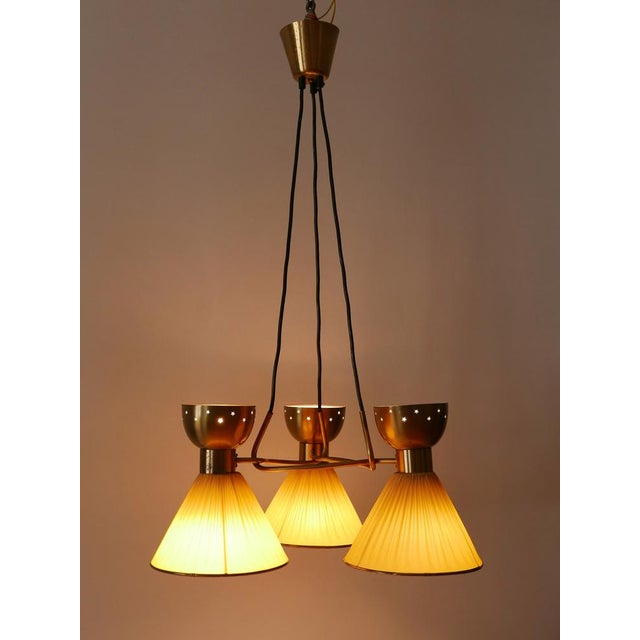 Mid-Century Modern Six-Flamed Pendant Lamp, 1950s For Sale - Image 15 of 18