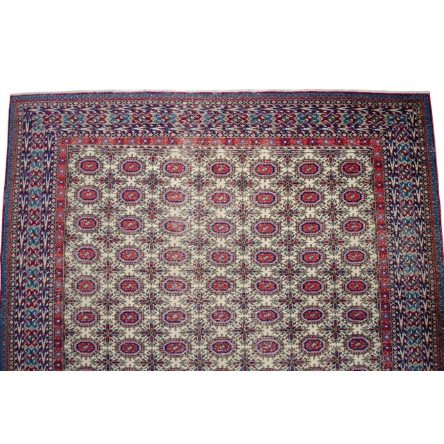 Vintage Turkish Rug Hand-Knotted Wool Boho Chic Rug, - 6'4"x 9'9" For Sale - Image 9 of 15