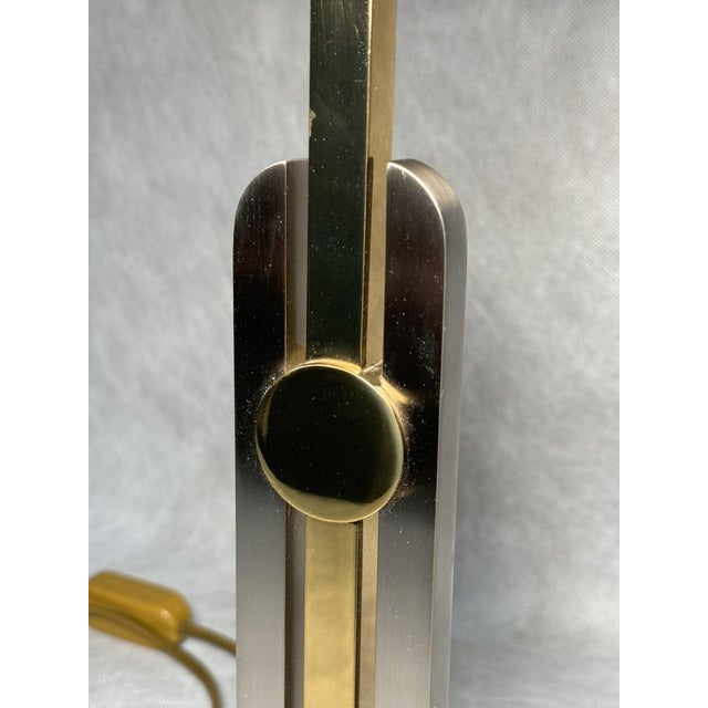 Mid-Century Modern Hollywood Regency Brass and Steel Table Lamp, Germany, 1960s For Sale - Image 3 of 16