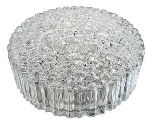 Glass Bubble Texture Wall or Ceiling Lamp by Helena Tynell for Bega Limburg, Germany, 1960s