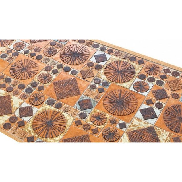 Ceramic Tile Top Coffee Table by Tue Poulsen, 1970s For Sale - Image 6 of 8