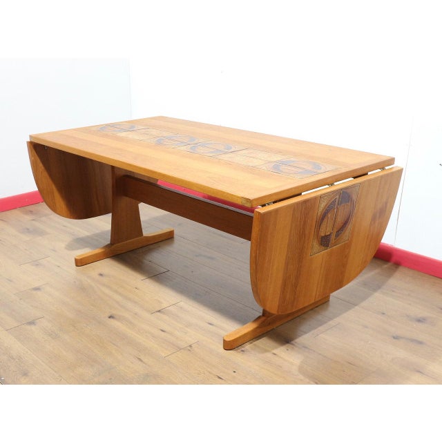 Mid Century Modern Vintage Teak and Danish Extending Dining Table by Ansager For Sale - Image 9 of 15