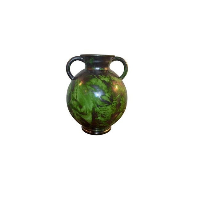 1930s Green Glazed Vases attributed to Erik Mornils for Nittsjö, Sweden, 1930s, Set of 3 For Sale - Image 5 of 7