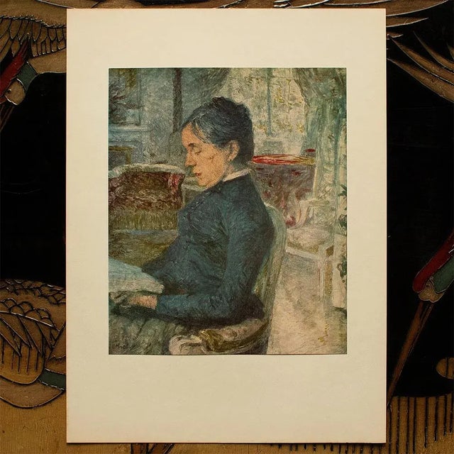 1950s 1950s After Toulouse-Lautrec "Portrait of the Artist's Mother Reading" Vintage Impressionist Print For Sale - Image 5 of 8