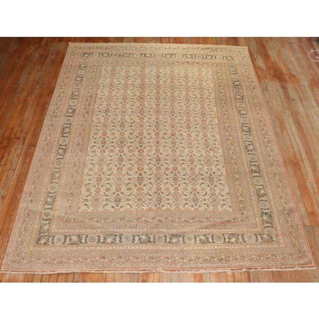 Zabihi Collection Antique Persian Tabriz Rug For Sale - Image 10 of 18