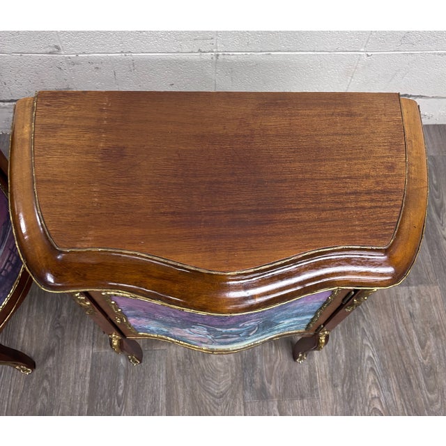 Early 20th Century Vintage French Louis XV Style Nightstands Bedside Cabinets - Pair For Sale - Image 5 of 18
