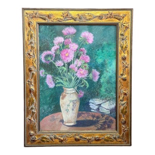 20th Century Framed Still Life Pastel "Taming of the Thistle" by Jackie Aldredge For Sale