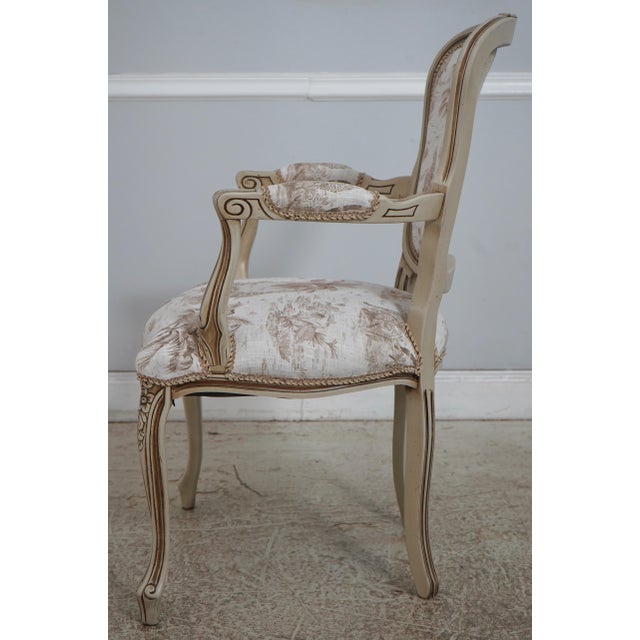 French Pair of Safari Print French Louis XV Style Armchairs For Sale - Image 3 of 18