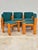 Chairs in Ash and Green Fabric, Italy, 1970s, Set of 5 For Sale - Image 12 of 12