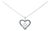 925 Sterling Silver 1/10ct TDW Blue Treated Diamond Heart Pendant Necklace For Sale