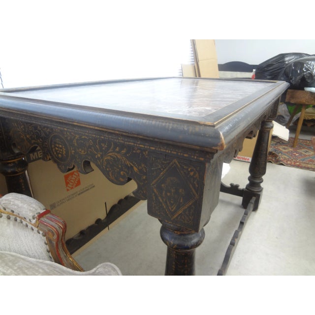 18th Century Italian Louis XIV Ebonized Table For Sale - Image 4 of 12
