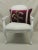 Red Antique Red & Silver Velvet Embroidery Applique Decorative Pillow For Sale - Image 8 of 10