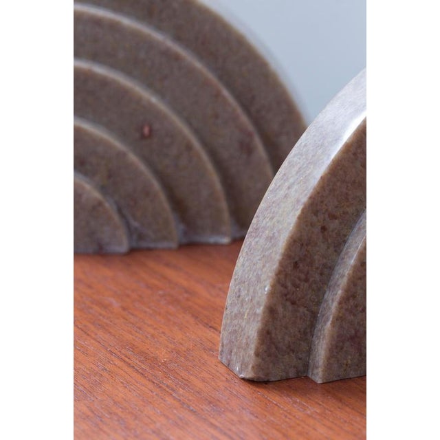 Stone Art Deco Marble Bookends, 1920s, Set of 2 For Sale - Image 7 of 8