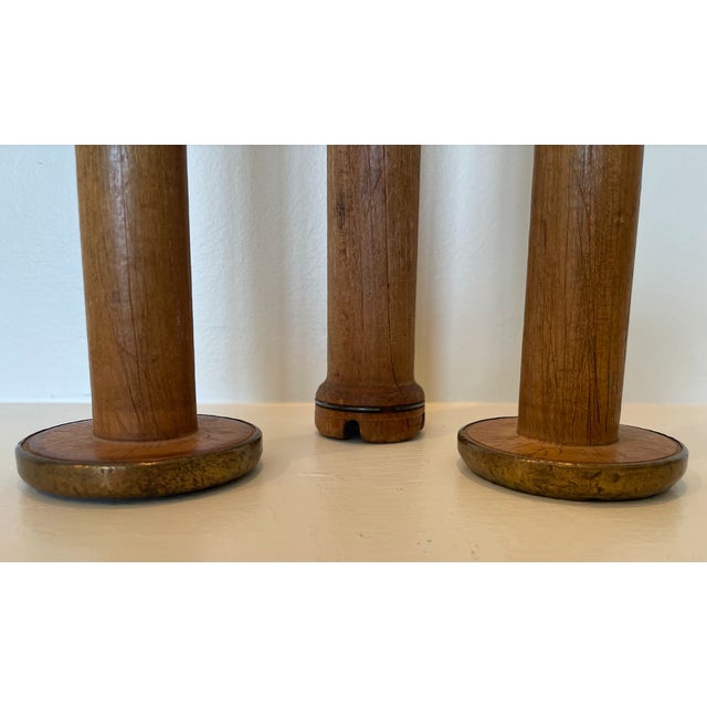 1920s Wooden Spool Candlesticks Set of 3 Chairish