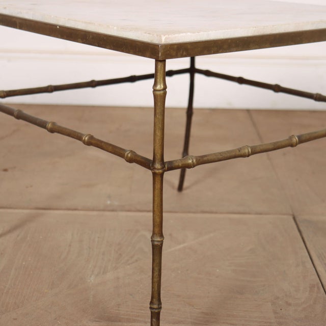 White French Faux Bamboo Lamp Table, 1920s For Sale - Image 8 of 9