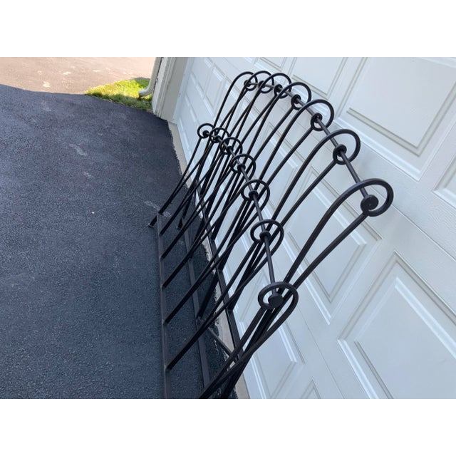 1970s Forged Iron Queen Size Headboard & Footboard For Sale - Image 4 of 13