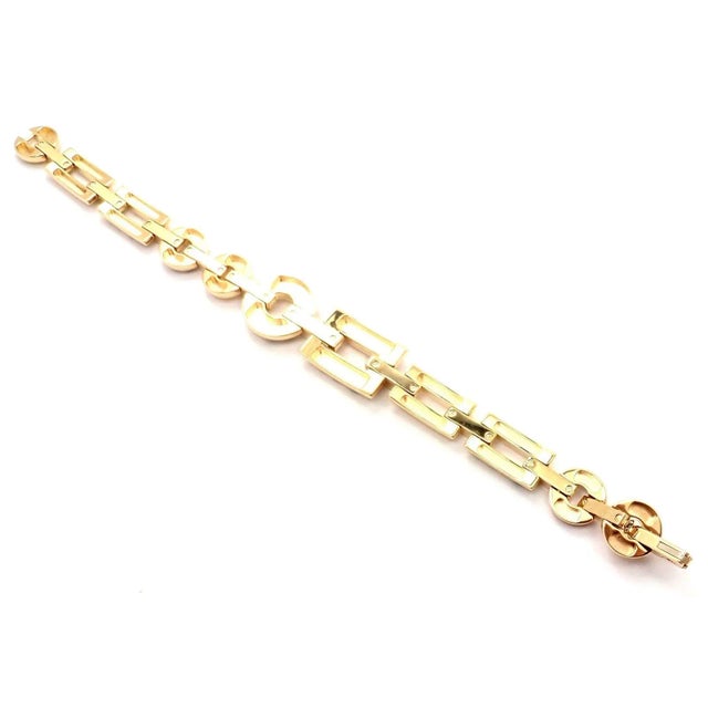 Cartier Panthere 18k Gold Black Lacquer Spot Link Bracelet Paper For Sale - Image 9 of 12