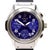 Hublot Elegant MDM automatic chronograph wristwatch in stainless steel and gold-tone featuring blue dial with bold Arabic...