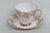 White Windsor England 1636 Bone China White Gold Leaves Tea Cup and Saucer Set For Sale - Image 8 of 8
