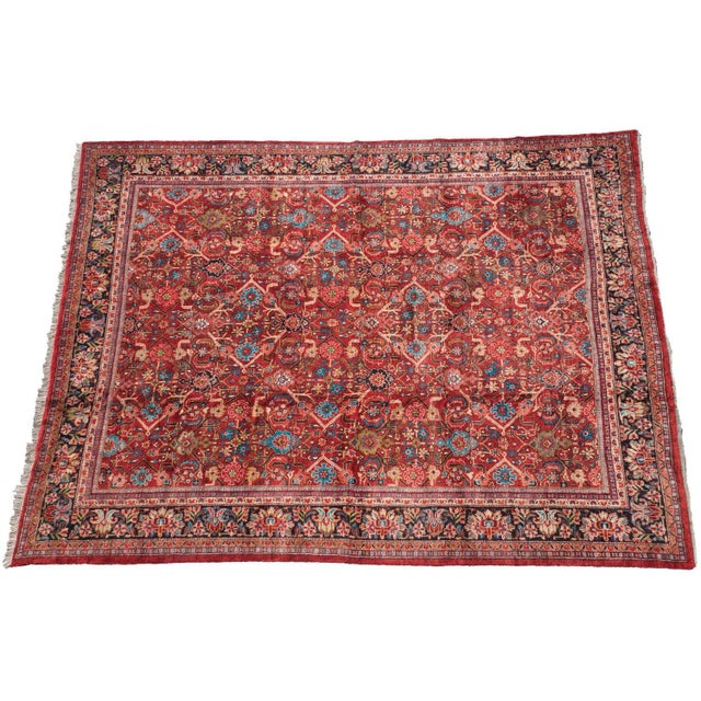 Vintage Mahal Carpet - 11'2" x 13'7" For Sale - Image 14 of 15