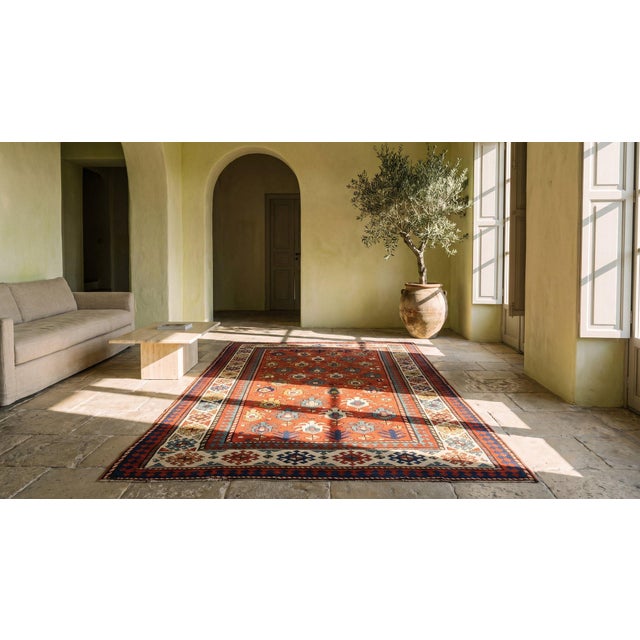 Late 19th Century 19th Century Caucasian Kazak Carpet ( 4' x 8'6" - 122 x 260 ) For Sale - Image 5 of 7
