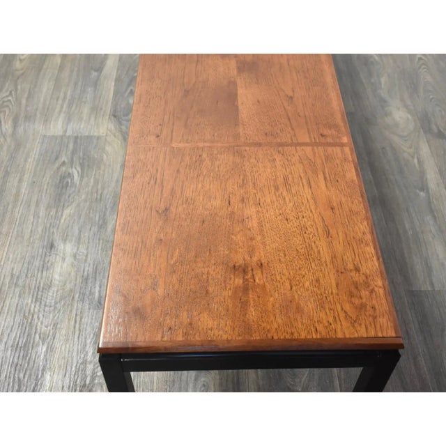 Mid-Century Modern Mid-Century Modern Black & Brass Coffee Table For Sale - Image 3 of 8