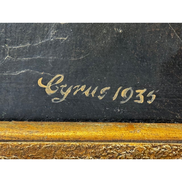 Huge English Oil Painting Portrait Tudor Royal King Henry VIII After Hans Holbein For Sale - Image 11 of 12